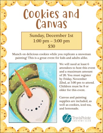 2019 Cookies and Canvas flyer
